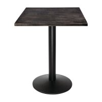 Bolero vorgebohrte quadratische Tischplatte Vintage Black 700Mm