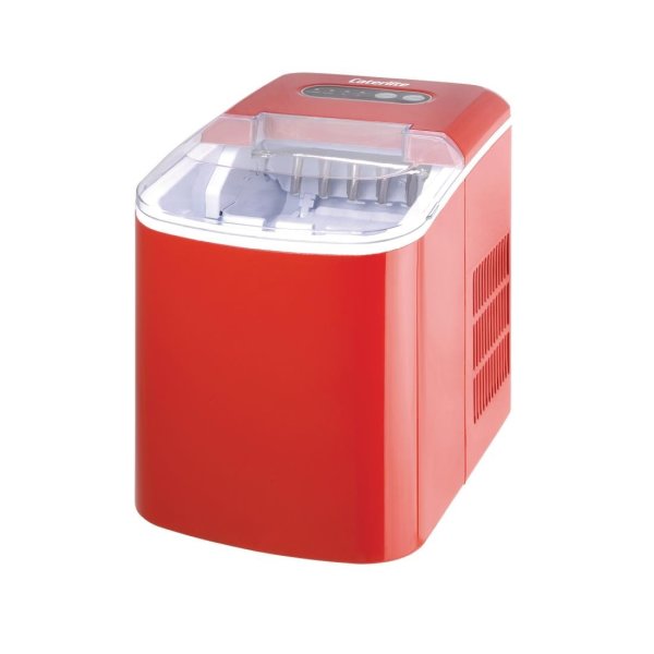 Caterlite Theken Eismaschine in Rot mit manueller Befüllung