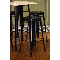 Bolero  Bistrobarhocker aus Stahl schwarz (4 Stück)