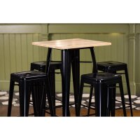 Bolero  Bistrobarhocker aus Stahl schwarz (4 Stück)