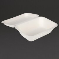 Fiesta Compostable Kompostierbare Zuckerrohr Klappdeckelbehälter 18,2Cm
