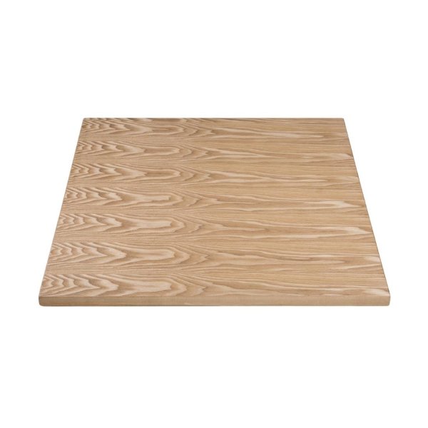 Bolero quadratische Tischplatte Eschenfurnier vorgebohrt 70cm