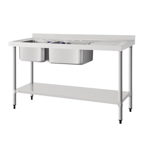 Vogue Spüle Doppelspüle Abtropffläche Rechts 150Cm