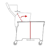 Jantex Moppeimer mit Mopppresse gelb 20L
