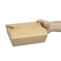Colpac Recyclebare Kraft Mikrowellengeeignete Lebensmittelboxen 1950ml 200er Pack (200 Stück)