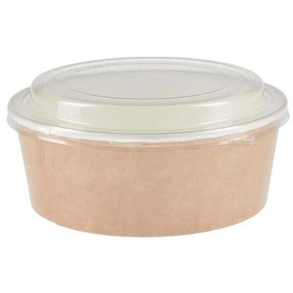 Colpac Recycelbare Einweg Salat Schalen Mit Deckel Groß 1300Ml ( 150Er Pack) (150 Stück)