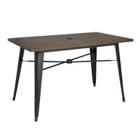 Bolero Kompletter Outdoor Tisch 120x76x76cm Dunkles Holz