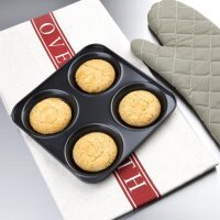 Vogue Antihaftbeschichtete Yorkshire-Pudding-Formen 4 Formen