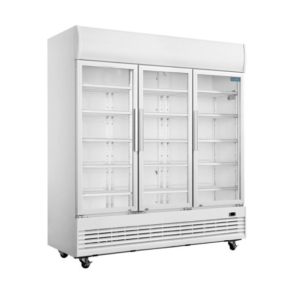 Polar Kühlschrank mit 3 Glastür und Werbekasten 1300 Liter