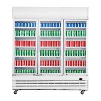Polar Kühlschrank mit 3 Glastür und Werbekasten 1300 Liter