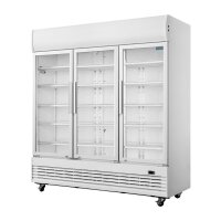 Polar Kühlschrank mit 3 Glastür und Werbekasten 1300 Liter