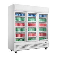 Polar Kühlschrank mit 3 Glastür und Werbekasten 1300 Liter