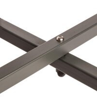Bolero Runder Bistrotisch In Schlankem Design Stahl Grau 60Cm