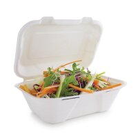 Vegware Kompostierbare Einweg Menüboxen Mit Klappdeckel Aus Bagasse 22,8Cm
