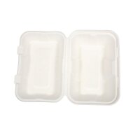 Vegware Kompostierbare Einweg Menüboxen Mit Klappdeckel Aus Bagasse 22,8Cm