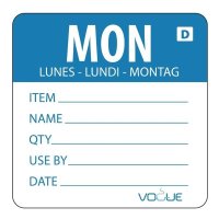 Vogue auflösbare Etiketten Montag blau (250 Stück)