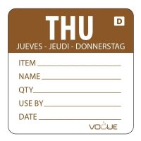 Vogue auflösbare Etiketten Donnerstag braun (250...