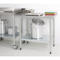 Vogue Arbeitstisch 900x600x700mm mit Grundboden aus Edelstahl