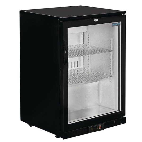 Bar Cooler mit 128 Liter - LED-Innenbeleuchtung, abschließbar, schwarz
