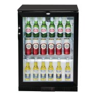 Bar Cooler mit 128 Liter - LED-Innenbeleuchtung, abschließbar, schwarz