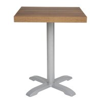 Bolero Tischplatte quadratisch in Eiche rustikal und 600x600x48mm