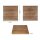 Bolero Tischplatte quadratisch in Eiche rustikal und 600x600x48mm