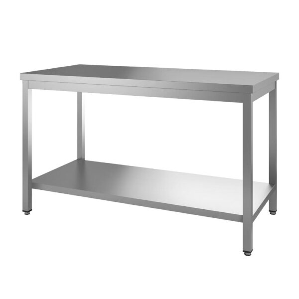 Gastro M Arbeitstisch aus Edelstahl mit Grundboden 1000x700x850mm
