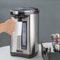 Elektrischer Heißwasserspender Buffalo 4,7L – Edelstahl, Warmhaltefunktion & Eco-Modus