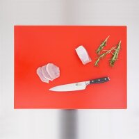 Hygiplas Schneidebrett groß aus Polyethylen in rot für rohes Fleisch