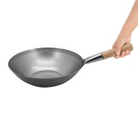 Vogue Wok Aus Stahl Mit Flachem Boden 330Mm