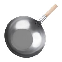Vogue Wok milder Stahl flacher Boden 35,6(Ø)cm