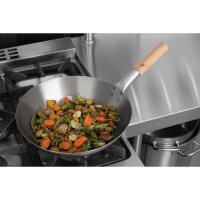Vogue Wok milder Stahl flacher Boden 35,6(Ø)cm