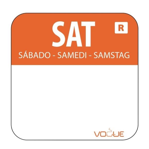 Vogue Farbcode Sticker Samstag orange (1000 Stück)