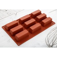 Pavoni Formaflex Backform Silikon 9 Rechteckige Küchlein
