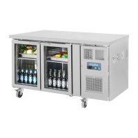 Polar U-Serie 2-Türiger Thekenkühlschrank Mit Glastüren