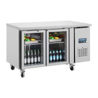 Polar U-Serie 2-Türiger Thekenkühlschrank Mit Glastüren