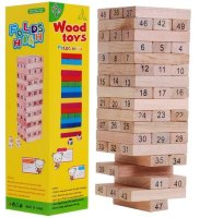 Jenga-Familien-Arcade-Spiel für Erwachsene und Kinder ab 3 Jahren. Holzturm aus Blöcken