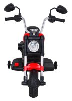 Batteriebetriebener Motorhacker V-Max für Kinder Rot + Melodien Hupe + Licht + Stützräder
