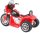 Batteriebetriebenes Chopper-Motorrad für Kinder, Rot + 3 Räder + Sounds + LED-Lichter