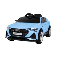 Audi E-Tron Sportback für Kinder Blau + Fernbedienung + Allradantrieb + Freistart + Radio MP3 + LED