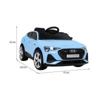 Audi E-Tron Sportback für Kinder Blau + Fernbedienung + Allradantrieb + Freistart + Radio MP3 + LED