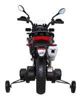 Batteriebetriebenes BMW F850 GS Motorrad für Kinder Weiß + Stützräder + Audio-LED + Freistart + EVA