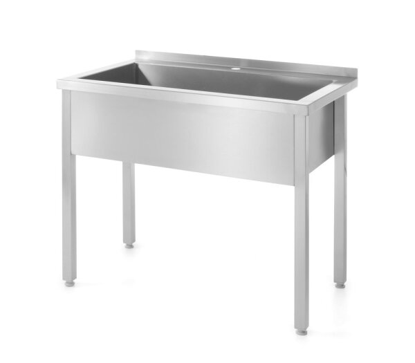 Hendi Einzelspültisch Profi Line aus Edelstahl 1000x600x850mm