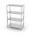 Hendi Lagerregal mit 4 Böden Kitchen Line aus Edelstahl 1000x500x1800mm