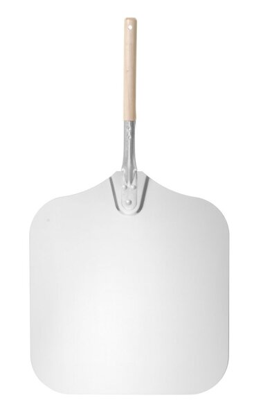 Hendi Pizzaschaufel quadratisch mit kurzem Griff aus Holz und Aluminium