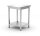 Hendi Arbeitstisch mit Grundboden Budget Line aus Edelstahl 600x600x850mm