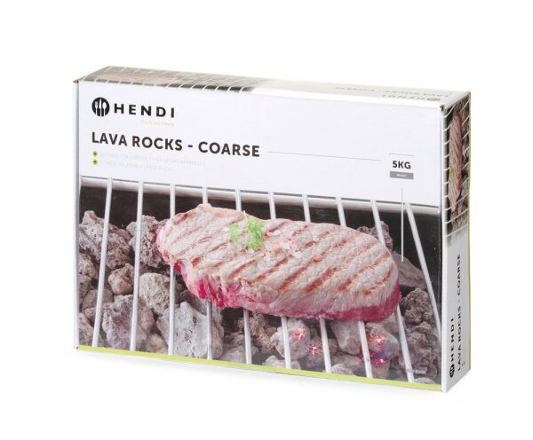 HENDI Grill Lavasteine – Große Steine, ideal für Gasgrills