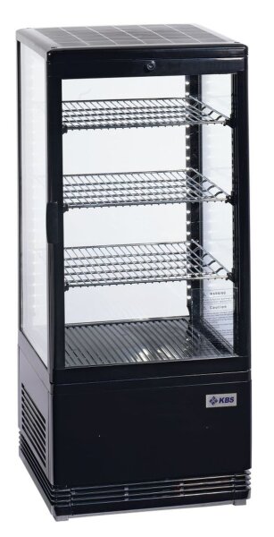 Gastro Tischkühlvitrine mit 78 Liter, schwarz