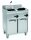 KBS Gasfritteuse 2 Becken 2X 14 Liter Standgerät 700x700x850 mm Piezozündung