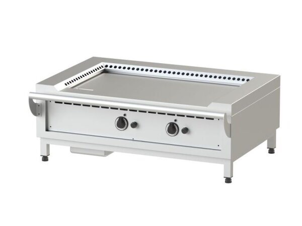 KBS Gas Teppanyaki-Grill glatt Mit 2 Heizzonen 14 Kw Tischgerät Piezozündung